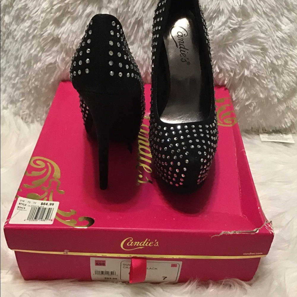 candies cajersey black platform heels